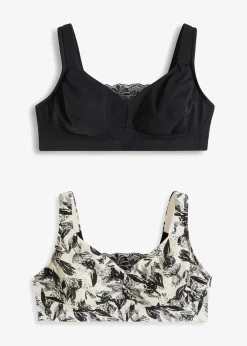 Lot de 2 soutiens-gorge coton sans armatures