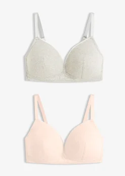 Lot de 2 soutiens-gorge coton à coques sans armatures