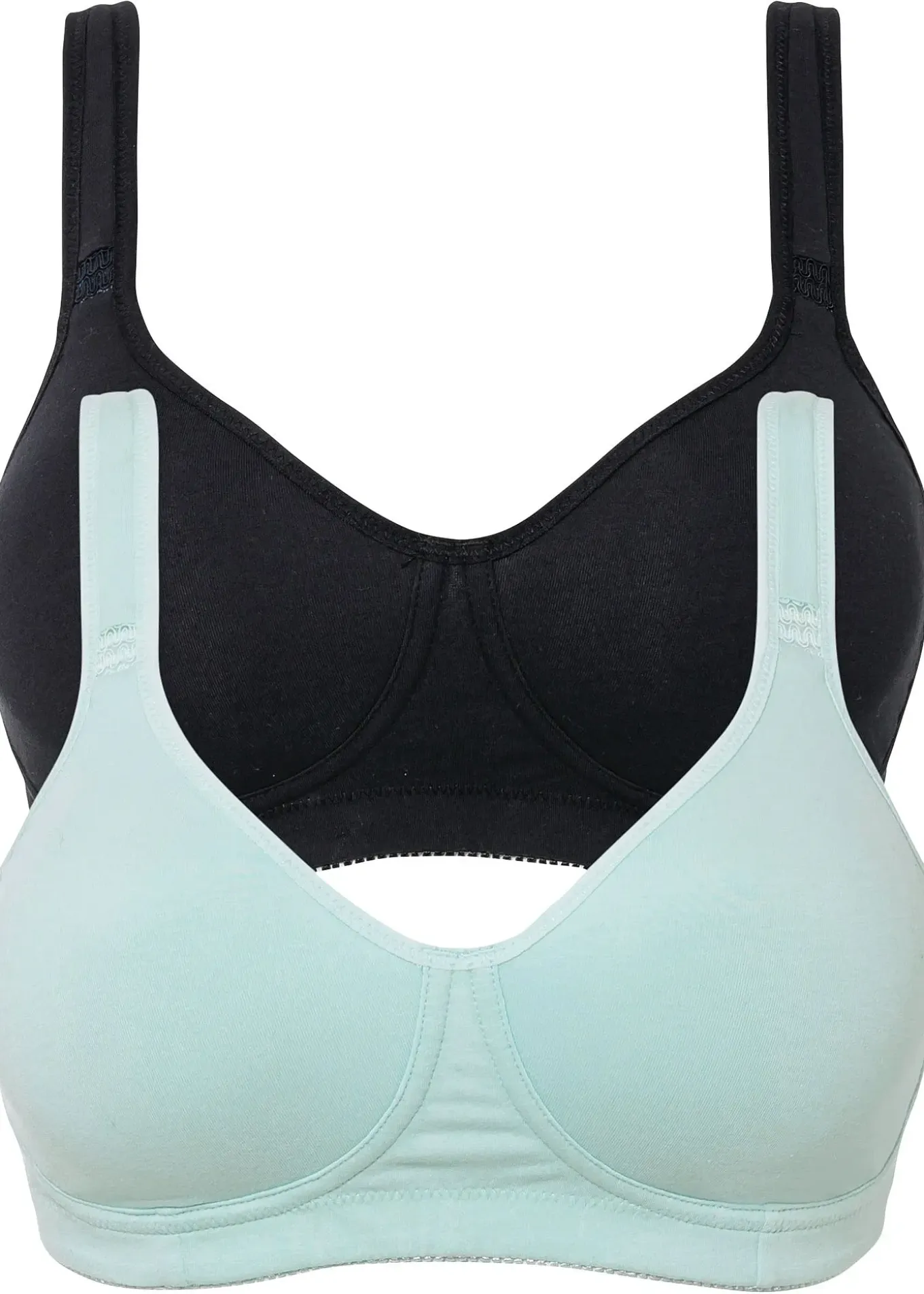 Lot de 2 soutiens-gorge coton moulés sans armatures