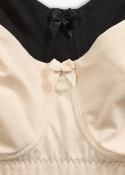 Lot de 2 soutiens-gorge coton moulés, non rembourrés, sans armatures