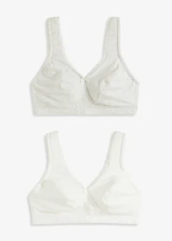 Lot de 2 soutiens-gorge coton minimiseurs sans armatures