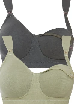 Lot de 2 soutiens-gorge d’allaitement coton sans armatures