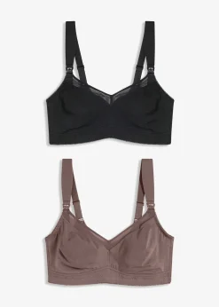 Lot de 2 soutiens-gorge d’allaitement coton sans armatures