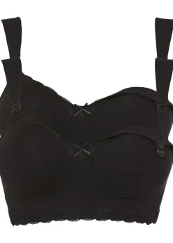 Lot de 2 soutiens-gorge d’allaitement coton sans armatures