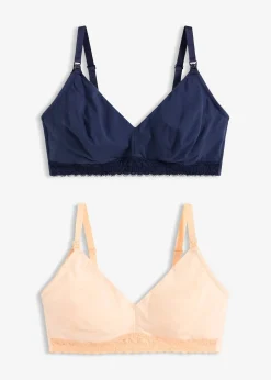 Lot de 2 soutiens-gorge d’allaitement coton sans armatures