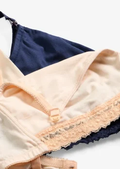 Lot de 2 soutiens-gorge d’allaitement coton sans armatures