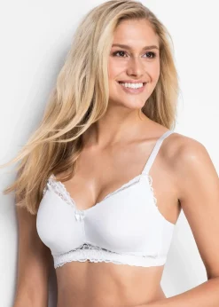 Lot de 2 soutiens-gorge d'allaitement sans armatures avec coton