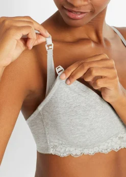 Lot de 2 soutiens-gorge d'allaitement sans armatures avec coton