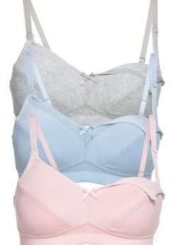 Lot de 3 soutiens-gorge d'allaitement coton sans armatures