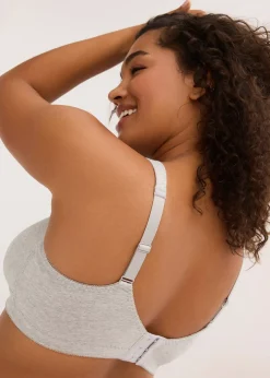 Lot de 2 soutiens-gorge d’allaitement sans armatures avec coton et dentelle