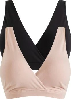 Lot de 2 soutiens-gorge d’allaitement coton sans armatures