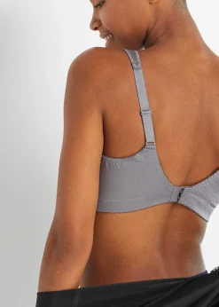 Lot de 2 soutiens-gorge grand maintien sans armatures, bretelles rembourrées