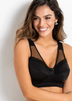 Lot de 2 soutiens-gorge grand maintien sans armatures, bretelles rembourrées