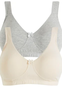 Lot de 2 soutiens-gorge minimiseurs moulés sans armatures en coton