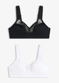 Lot de 2 soutiens-gorge minimiseurs coton sans armatures