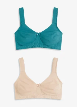 Lot de 2 soutiens-gorge minimiseurs moulés sans armatures en coton