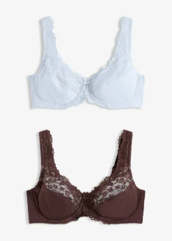 Lot de 2 soutiens-gorge minimiseurs à bretelles rembourrées