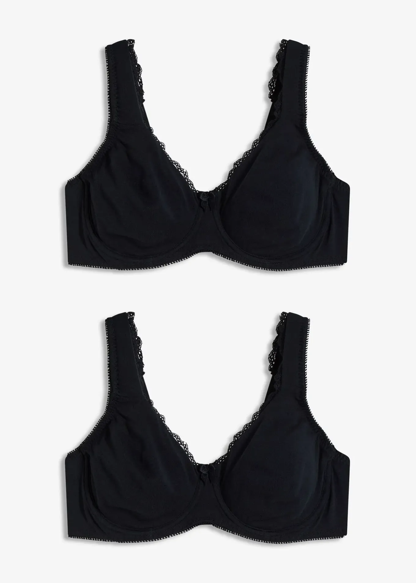 Lot de 2 soutiens-gorge minimiseurs moulés coton, avec armatures