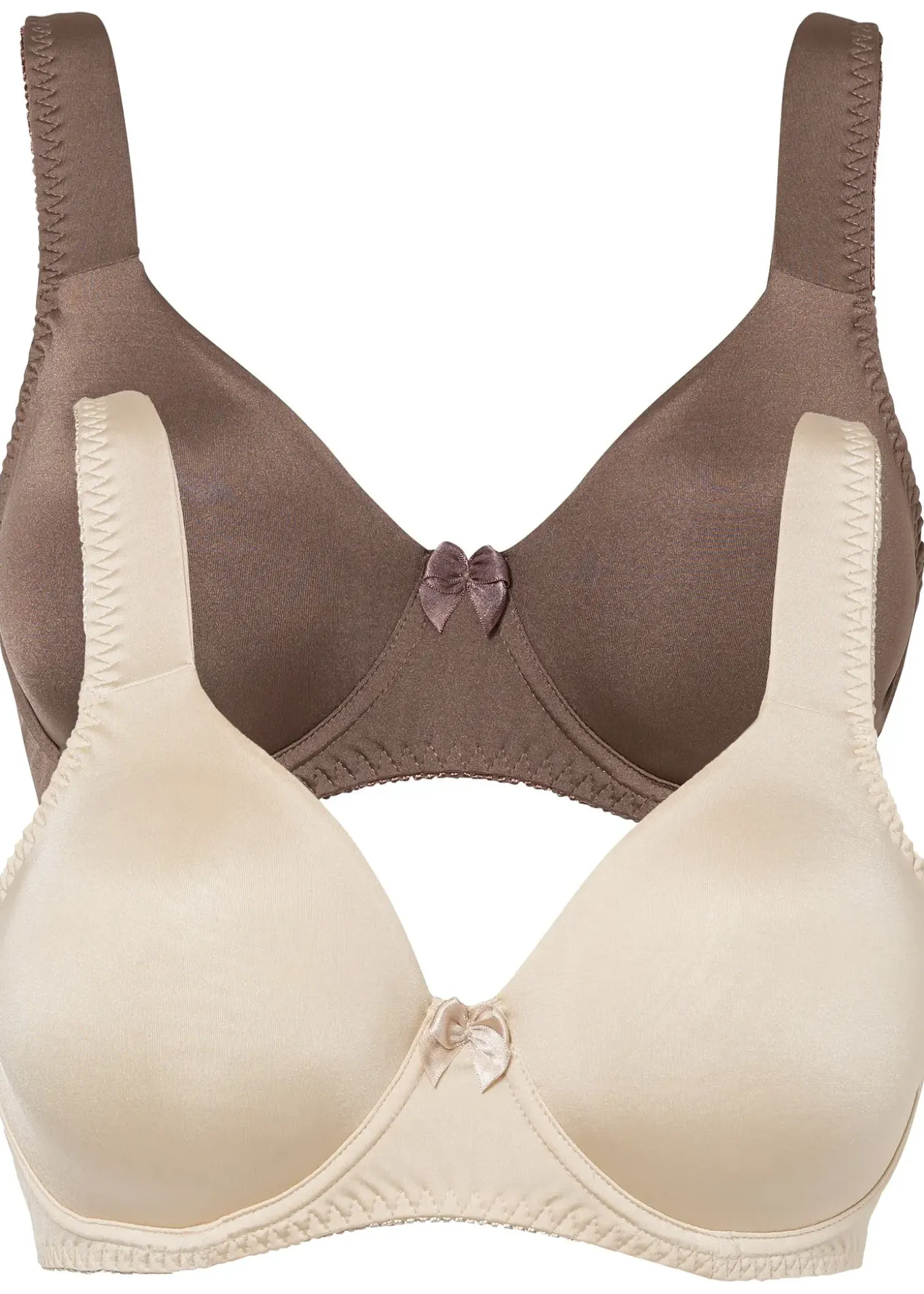 Lot de 2 soutiens-gorge moulés à armatures en matière brillante