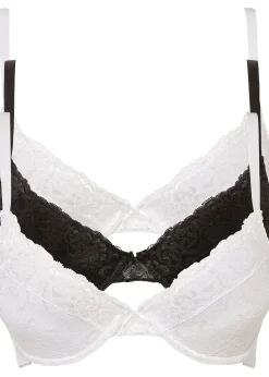 Lot de 3 soutiens-gorge push-up avec dentelle