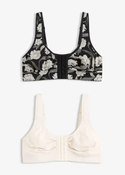 Lot de 2 soutiens-gorge sans armatures fermés devant