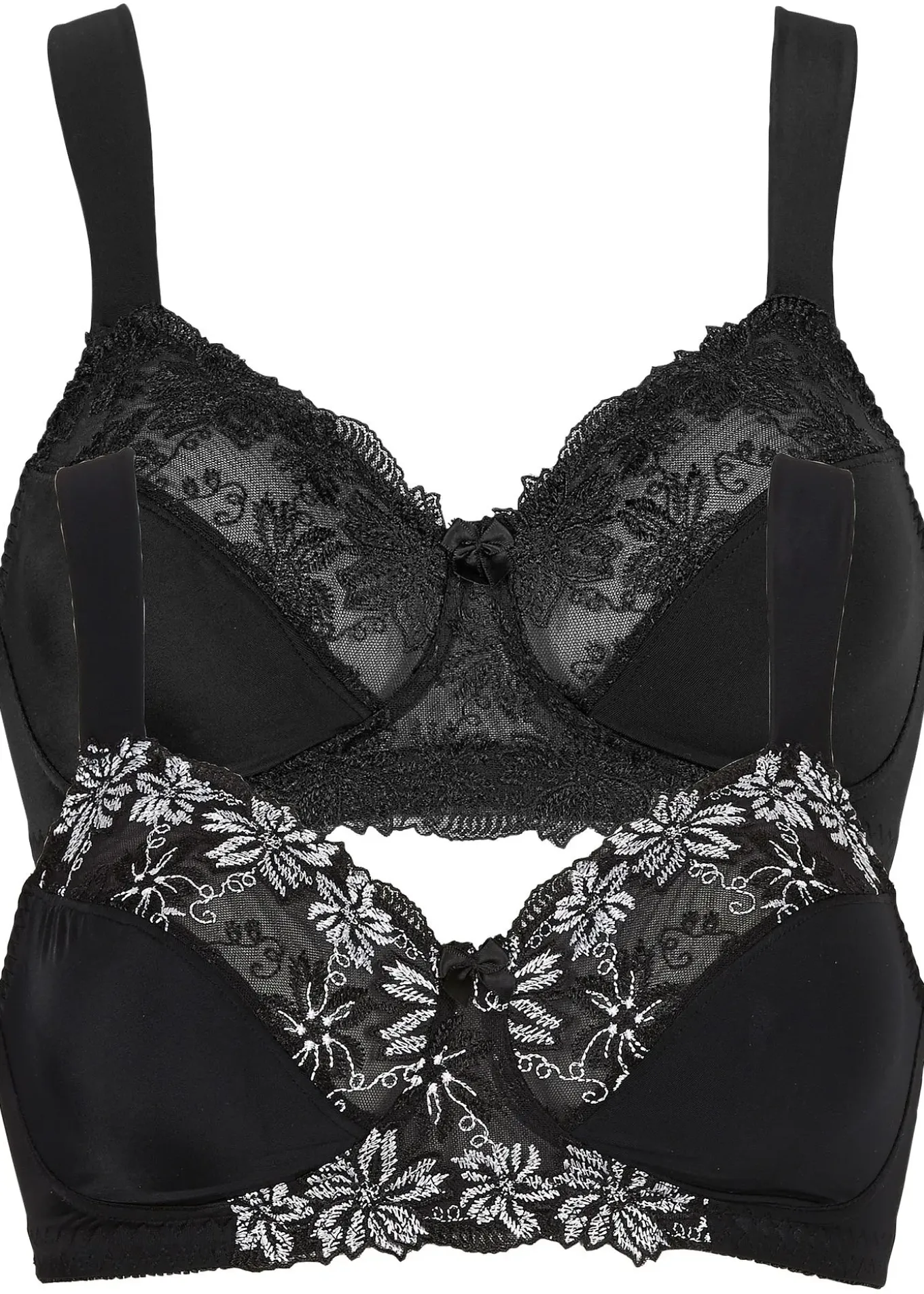 Lot de 2 soutiens-gorge sans armatures à bretelles rembourrées