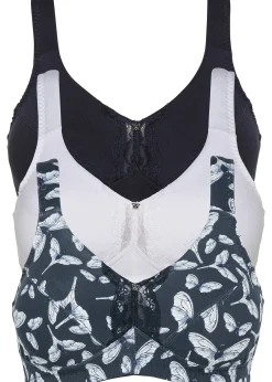 Lot de 3 soutiens-gorge sans armatures avec coton