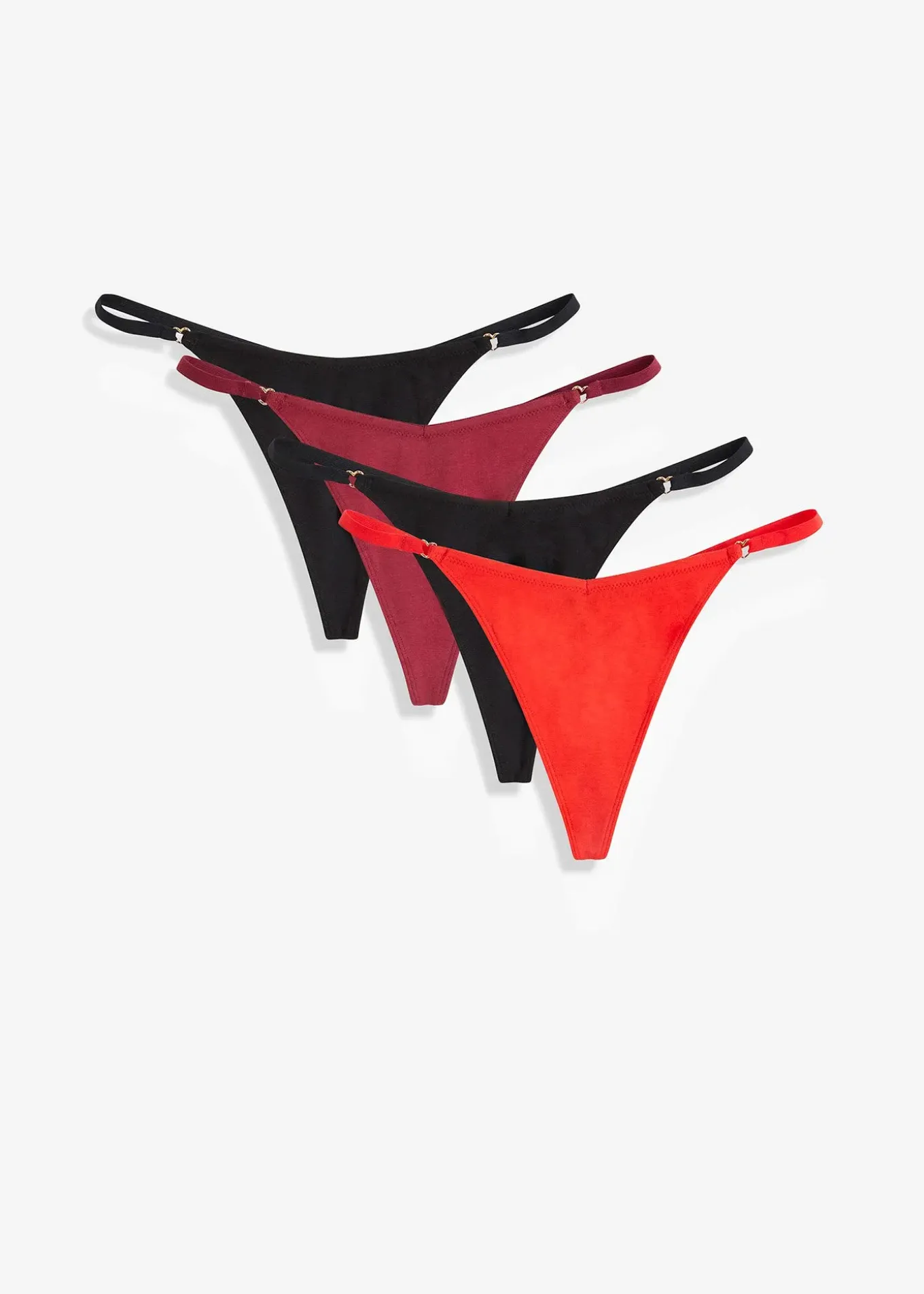 Lot de 4 strings coton en V