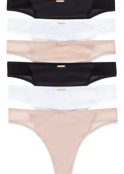 Lot de 6 strings en microfibre Feel Comfort