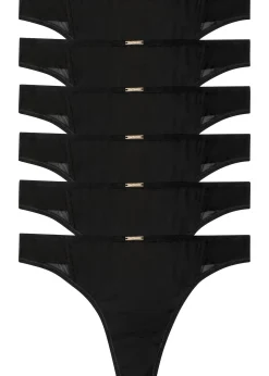 Lot de 6 strings en microfibre Feel Comfort