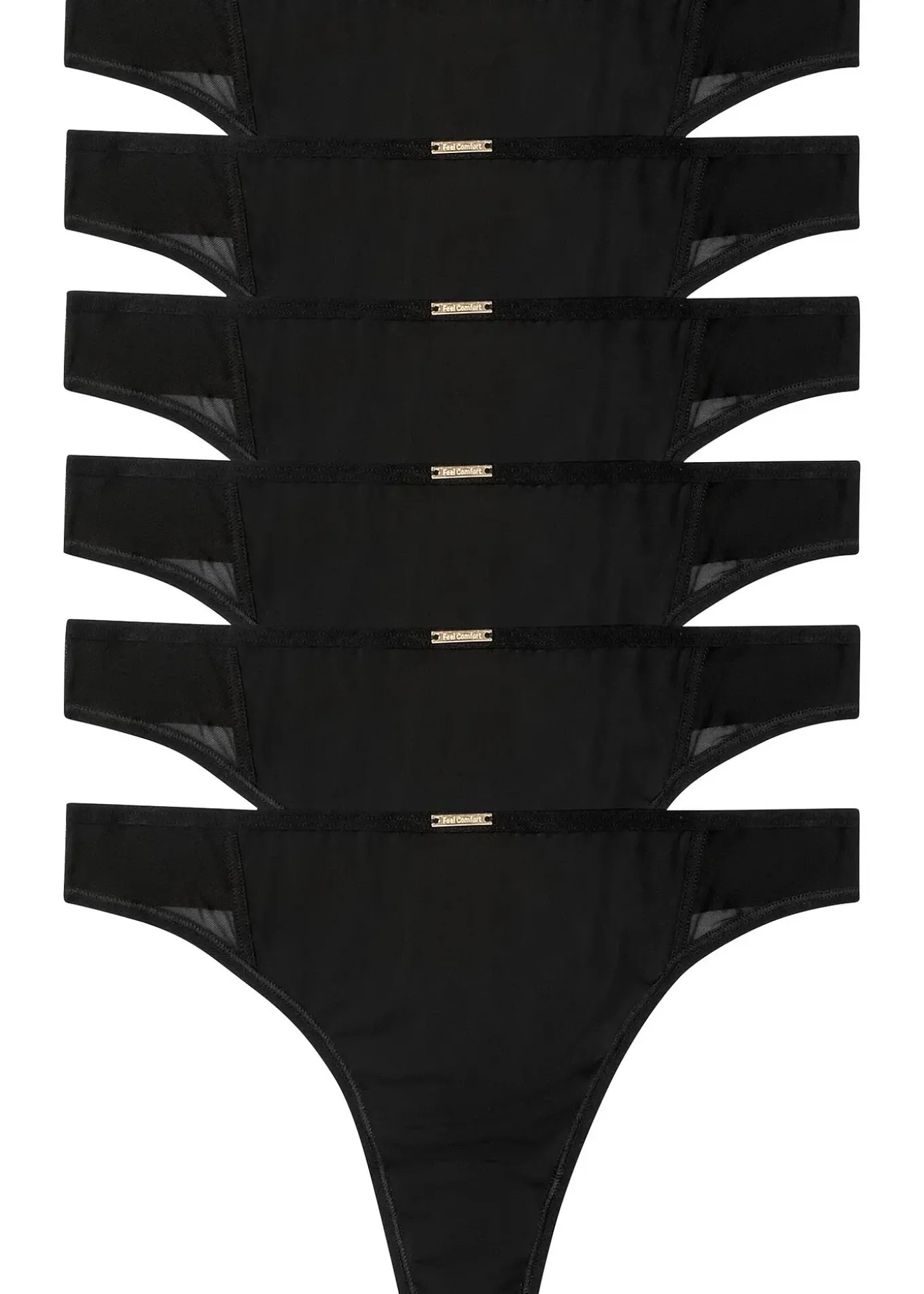 Lot de 6 strings en microfibre Feel Comfort