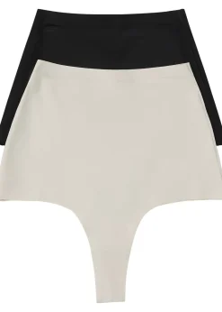 Lot de 2 strings sculptants sans coutures, maintien modéré