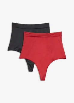 Lot de 2 strings sculptants en matière brillante, maintien léger