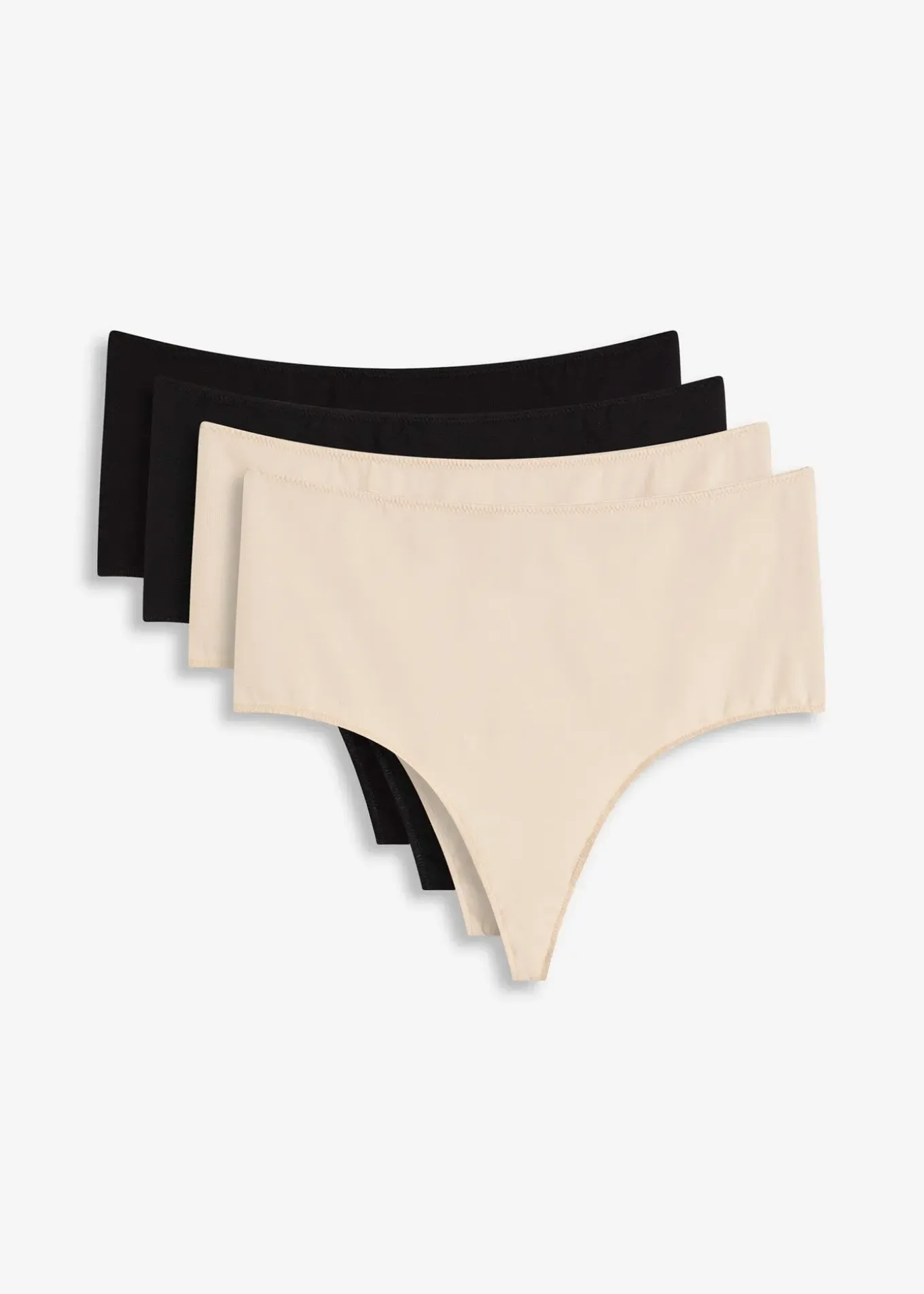 Lot de 4 strings taille haute coton