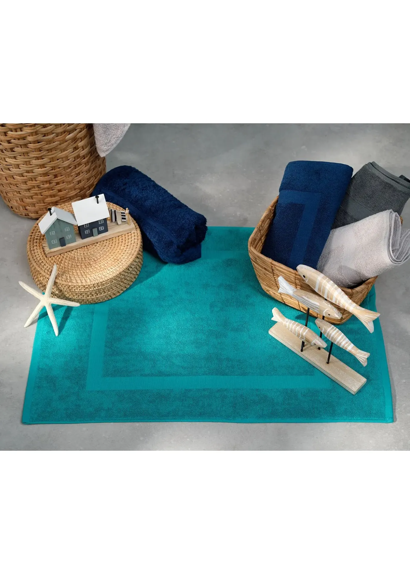 Lot de 2 tapis de bain hôtel