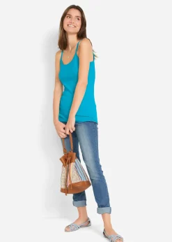 Lot de 3 tops à bretelles spaghetti 100% coton