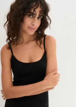 Lot de 3 tops à bretelles spaghetti 100% coton