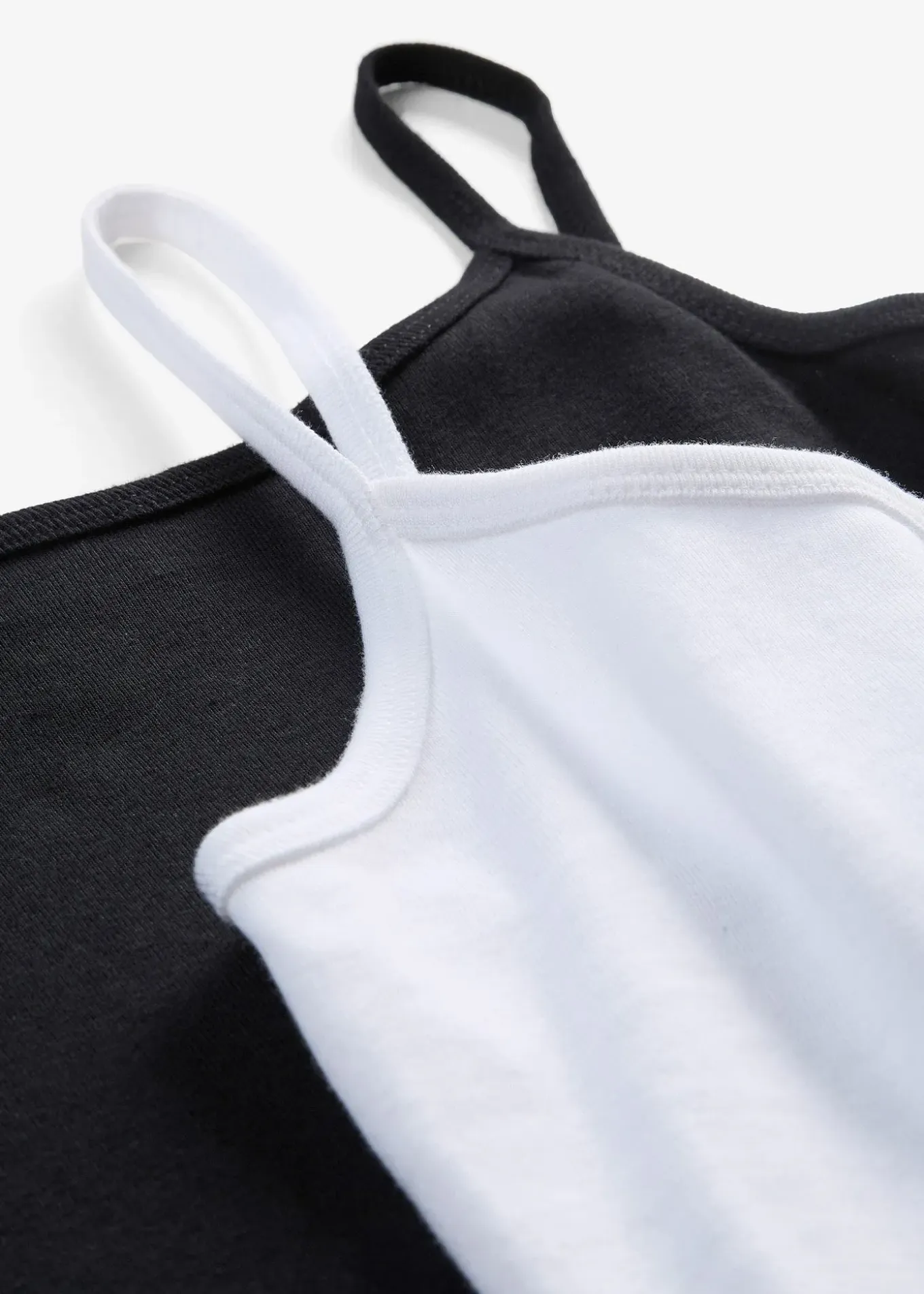 Lot de 2 tops à fines bretelles 100% coton