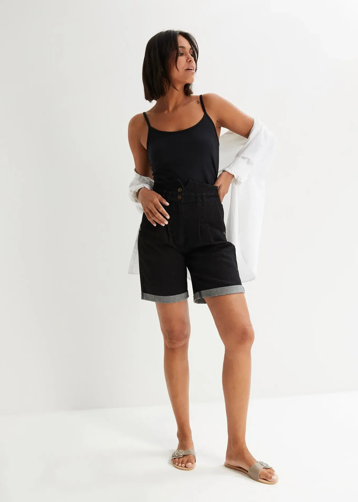 Lot de 2 tops à fines bretelles 100% coton