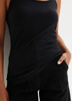 Lot de 2 tops à fines bretelles 100% coton