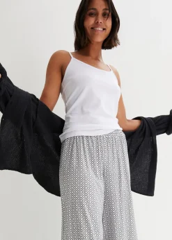 Lot de 2 tops à fines bretelles 100% coton