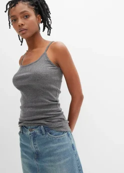 Lot de 2 tops à fines bretelles 100% coton