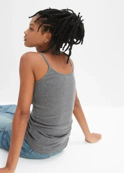 Lot de 2 tops à fines bretelles 100% coton