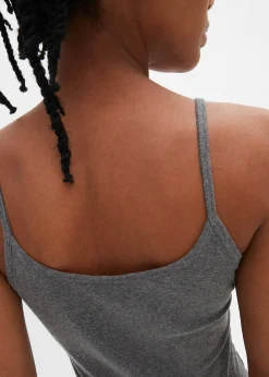 Lot de 2 tops à fines bretelles 100% coton