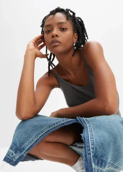 Lot de 2 tops à fines bretelles 100% coton