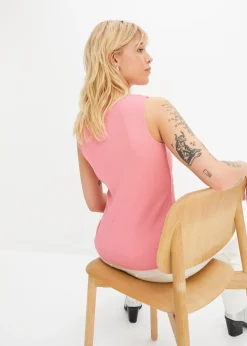 Lot de 2 tops côtelés 100% coton