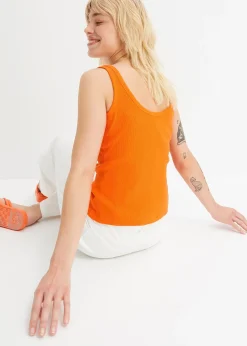 Lot de 2 tops côtelés 100% coton