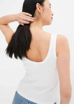 Lot de 2 tops côtelés 100% coton