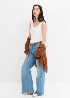 Lot de 2 tops côtelés 100% coton