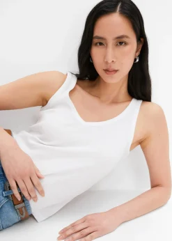 Lot de 2 tops côtelés 100% coton